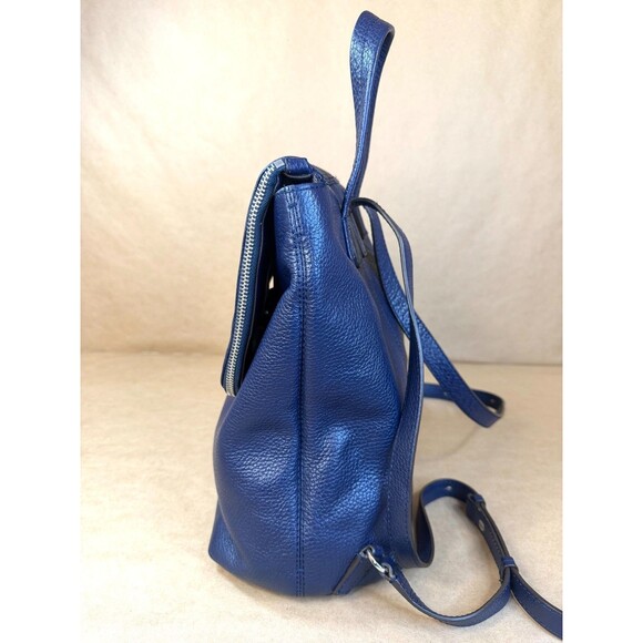 Banana Republic Italian Leather Mini Backpack - Navy Blue Pebbled Leather main image 12
